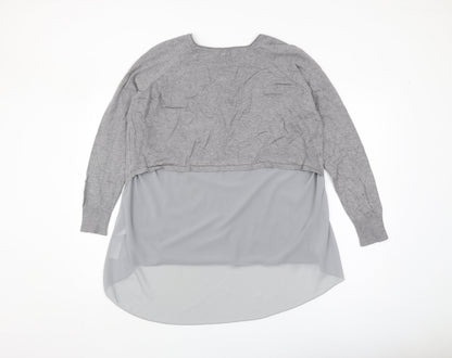 Womens UK Size M Yumi Grey Pullover Jumper