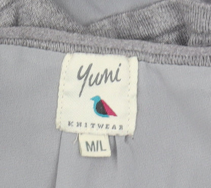 Womens UK Size M Yumi Grey Pullover Jumper