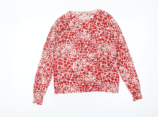 Womens UK Size S Oasis Red Pullover Jumper