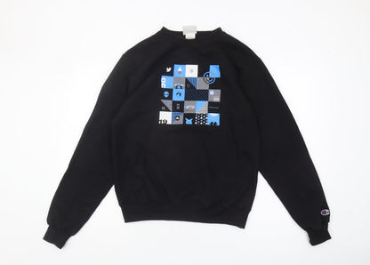 Mens UK Size S Champion Black Pullover Sweatshirt