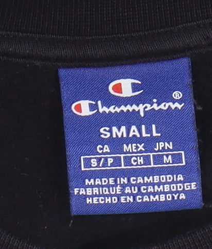 Mens UK Size S Champion Black Pullover Sweatshirt