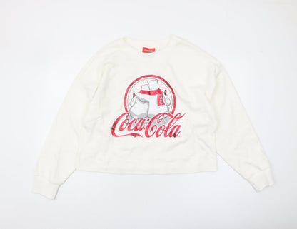 Next Coca-Cola Women's White Sweatshirt Size 16