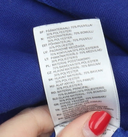 Adidas Men's Blue Pullover Hoodie Size S