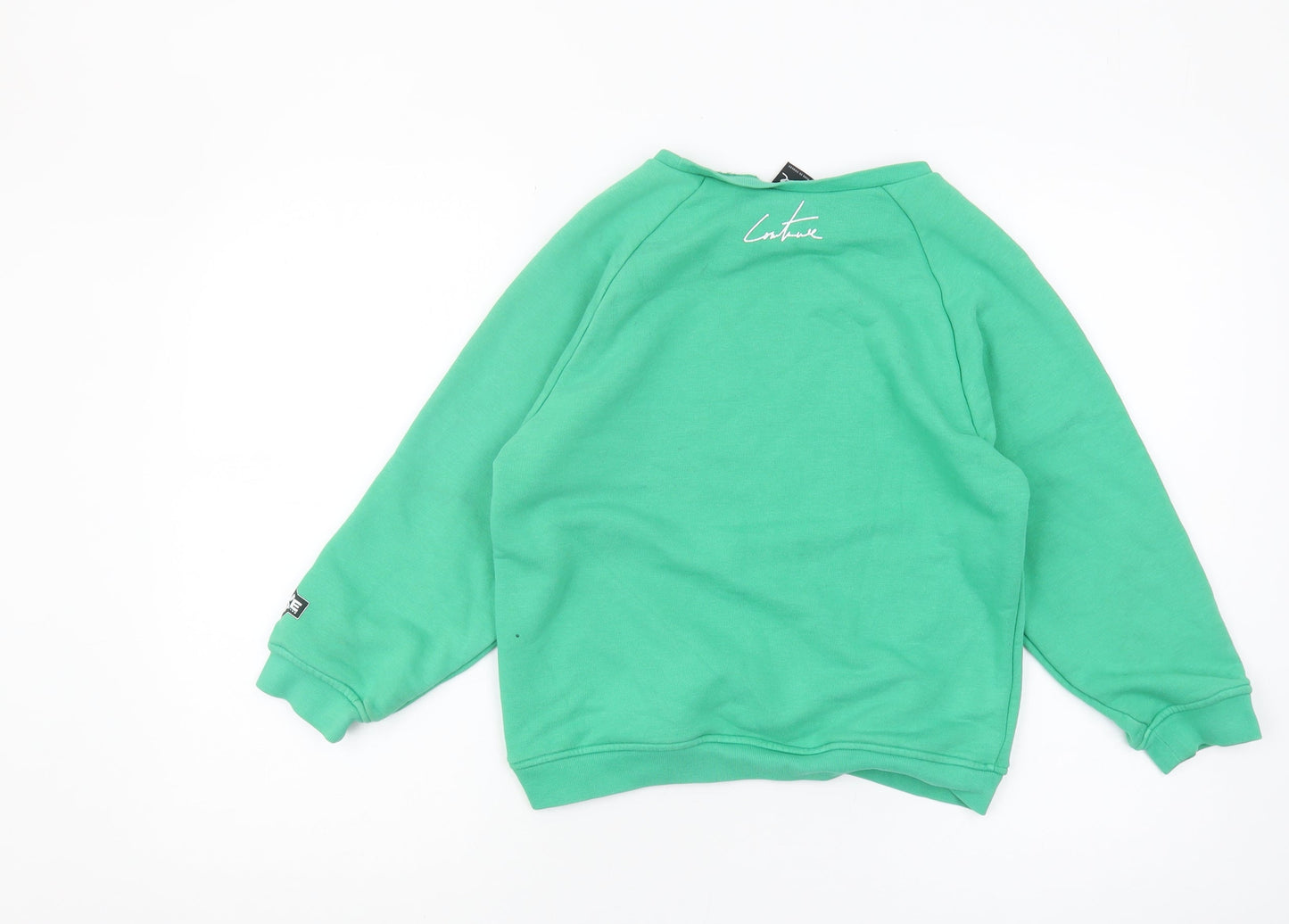 The Couture Club Boys Green Pullover Sweatshirt, 8-9 Years, Logo