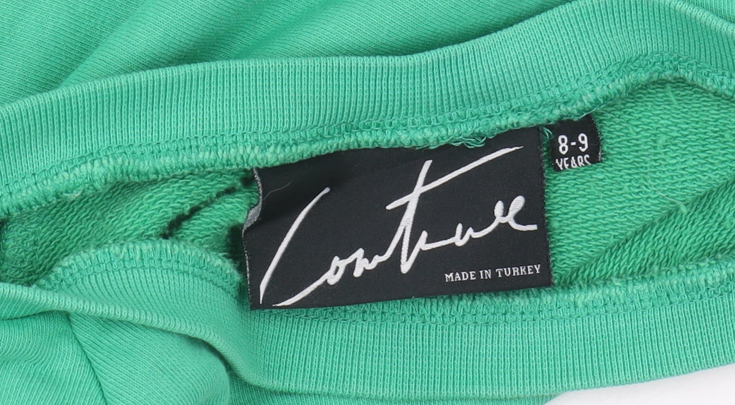 The Couture Club Boys Green Pullover Sweatshirt, 8-9 Years, Logo