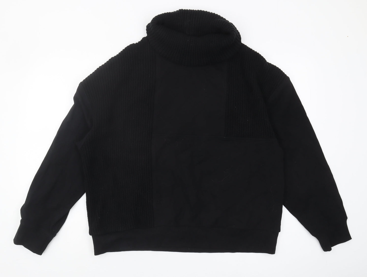 Warehouse Women's Black Roll Neck Sweatshirt Size L