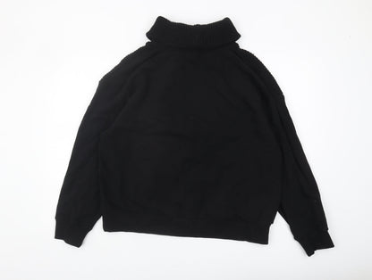 Warehouse Women's Black Roll Neck Sweatshirt Size L