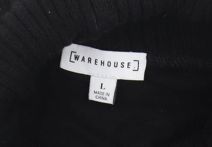 Warehouse Women's Black Roll Neck Sweatshirt Size L