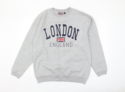 GWCC Men's Grey Graphic Print London Sweatshirt L