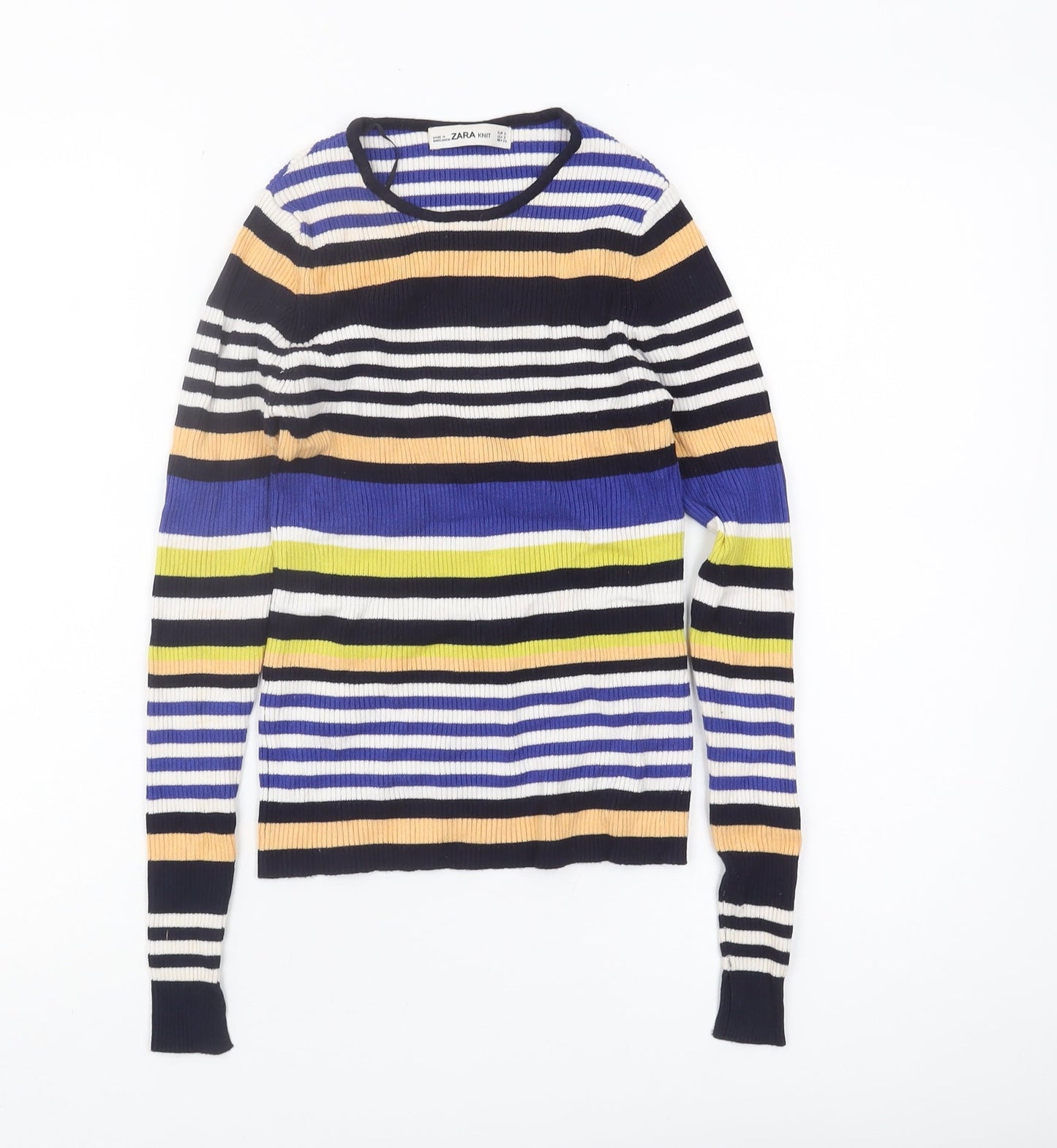 Womens UK Size S Zara Multicoloured Pullover Jumper