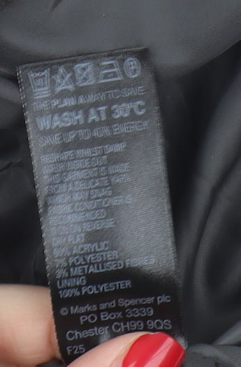 Womens UK Size 12 Marks and Spencer Black Cardigan Jumper