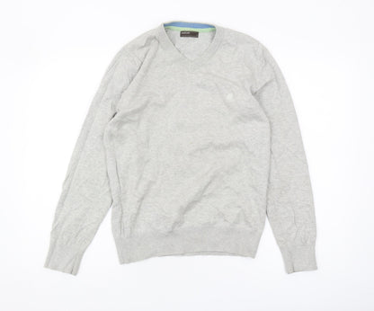 SoulCal Men's Grey V-Neck Pullover Jumper, Size S