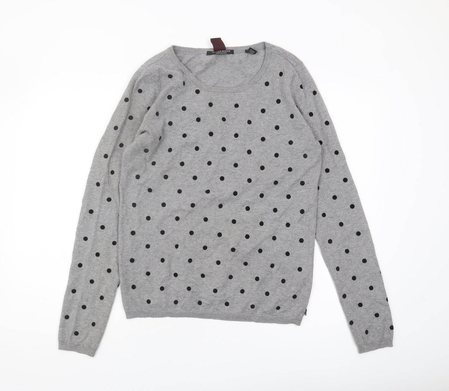 Womens UK Size 14 Maison Scotch Grey Pullover Jumper