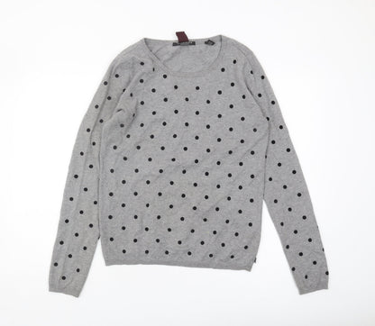 Womens UK Size 14 Maison Scotch Grey Pullover Jumper