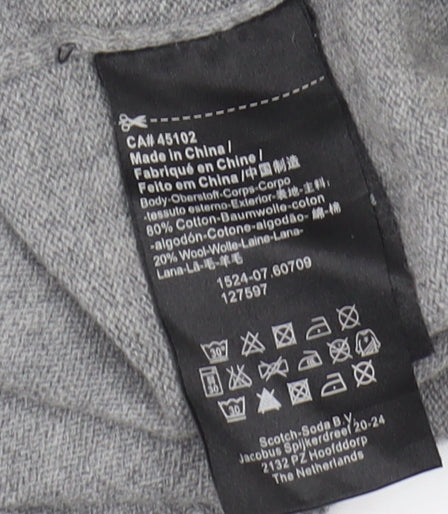 Womens UK Size 14 Maison Scotch Grey Pullover Jumper