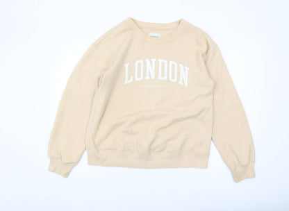 Abercrombie & Fitch Women's Beige Pullover Sweatshirt, M