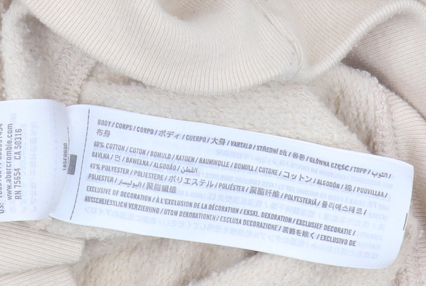 Abercrombie & Fitch Women's Beige Pullover Sweatshirt, M