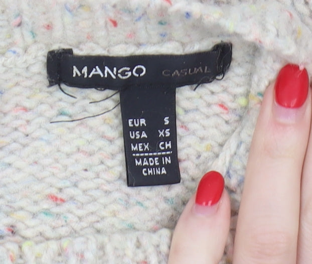 Womens UK Size 8 Mango Multicoloured Pullover Jumper