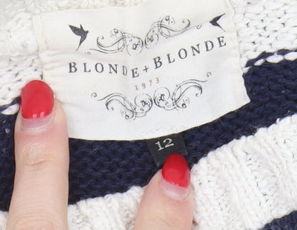 Womens UK Size 12 Blonde + Blonde Multicoloured Pullover Jumper