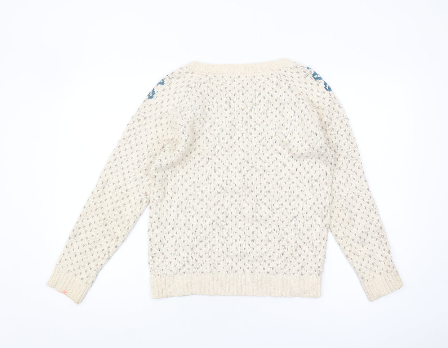 Womens UK Size 10 FatFace Ivory Pullover Jumper