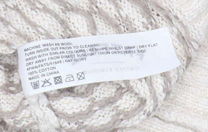 Womens UK Size 10 FatFace Ivory Pullover Jumper