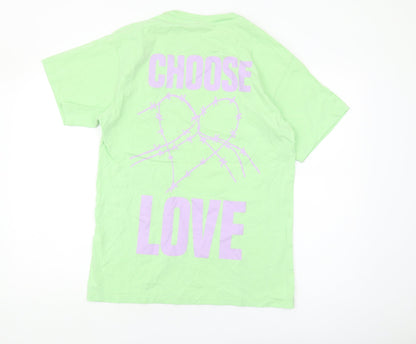 Womens UK Size 8 ASOS DESIGN Green Basic T-Shirt