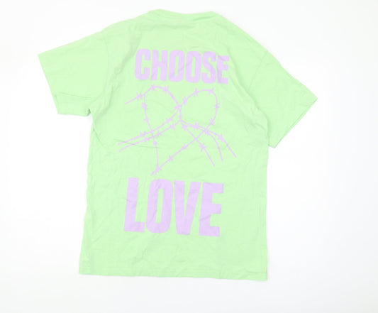 Womens UK Size 8 ASOS DESIGN Green Basic T-Shirt