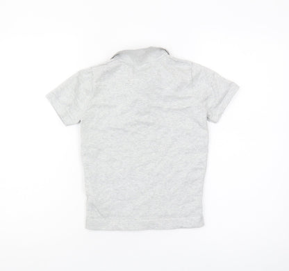 Next Boys Grey Zip Polo Jumper, 8 Years
