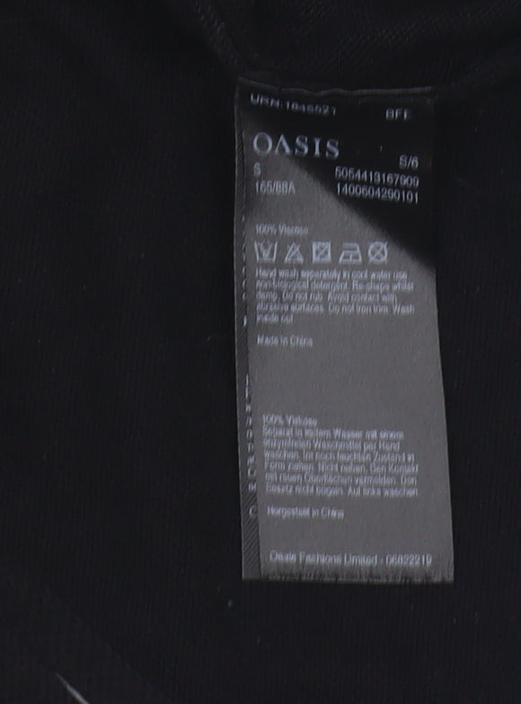 Womens UK Size S Oasis Black Pullover Jumper