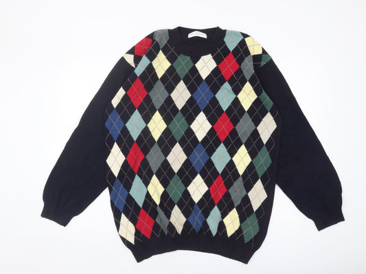 Marks & Spencer Men's Multicoloured Argyle Jumper