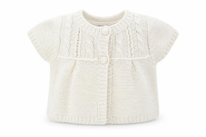 Next Girls White Short Sleeve Cardigan, Size 3-4 Years