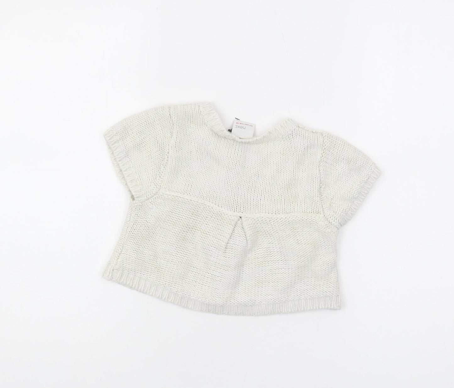 Next Girls White Short Sleeve Cardigan, Size 3-4 Years