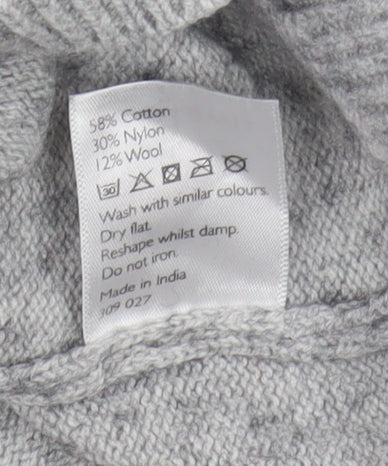 John Lewis Grey Embroidered Girls Pullover Jumper, Age 2 Years