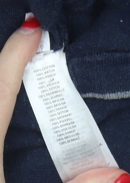 Jeff Banks Men's XL Blue Full Zip Cotton Jumper