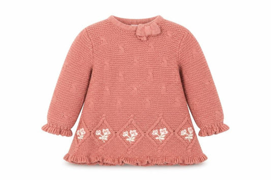 Cynthia Rowley Pink Floral Knit Jumper Unisex 3-6M Pullover