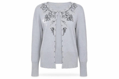 Womens UK Size R Austin Reed Grey Cardigan Jumper