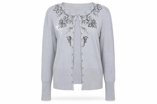 Womens UK Size R Austin Reed Grey Cardigan Jumper