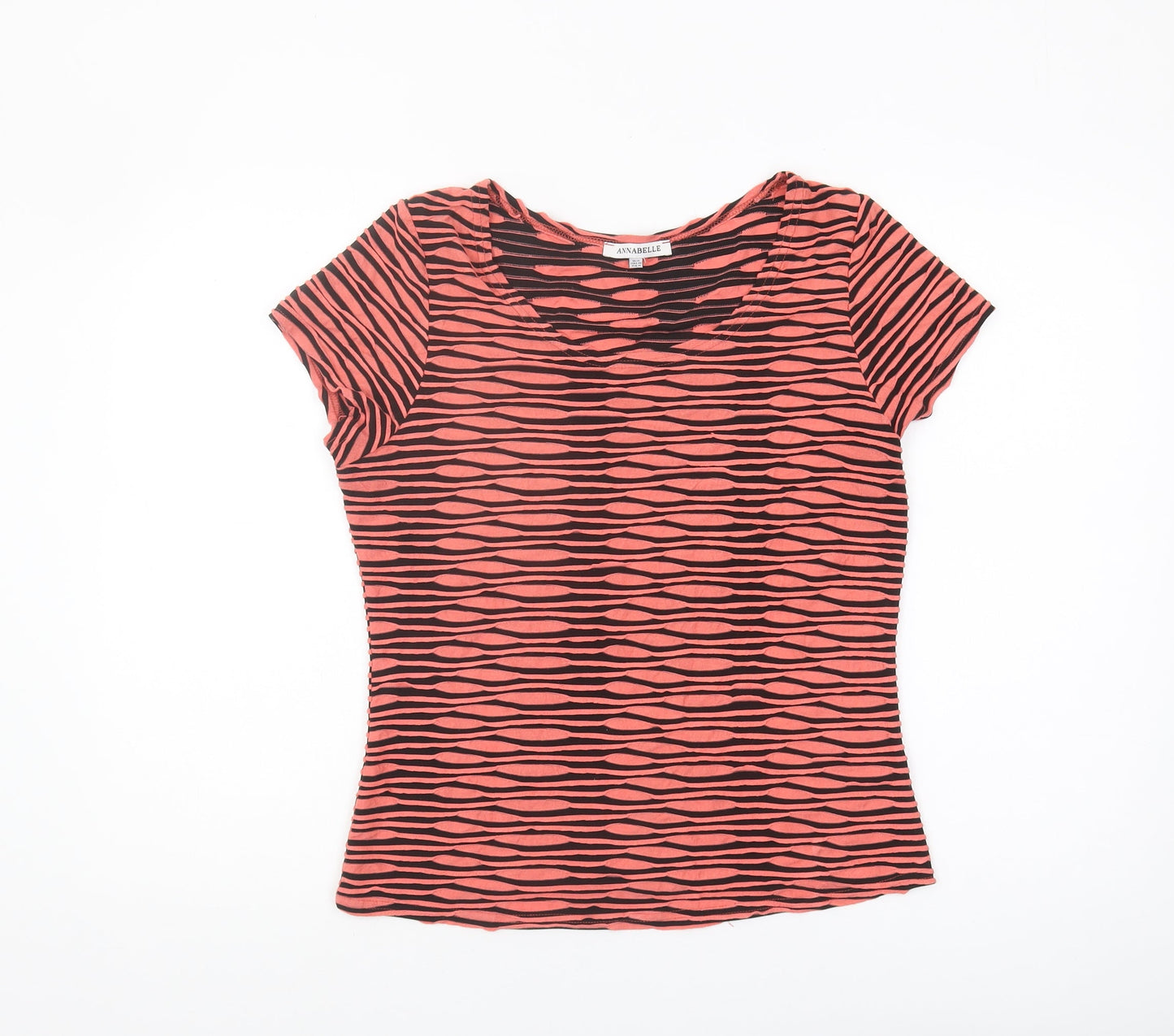 Womens UK Size 14 Annabelle Multicoloured Basic T-Shirt