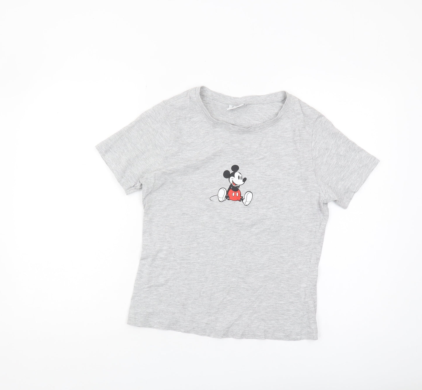 Womens UK Size M Disney Grey Basic T-Shirt