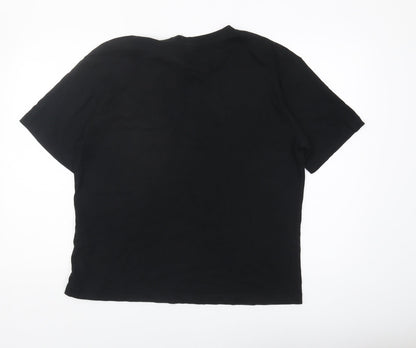 Womens UK Size 10 Slazenger Black Basic T-Shirt