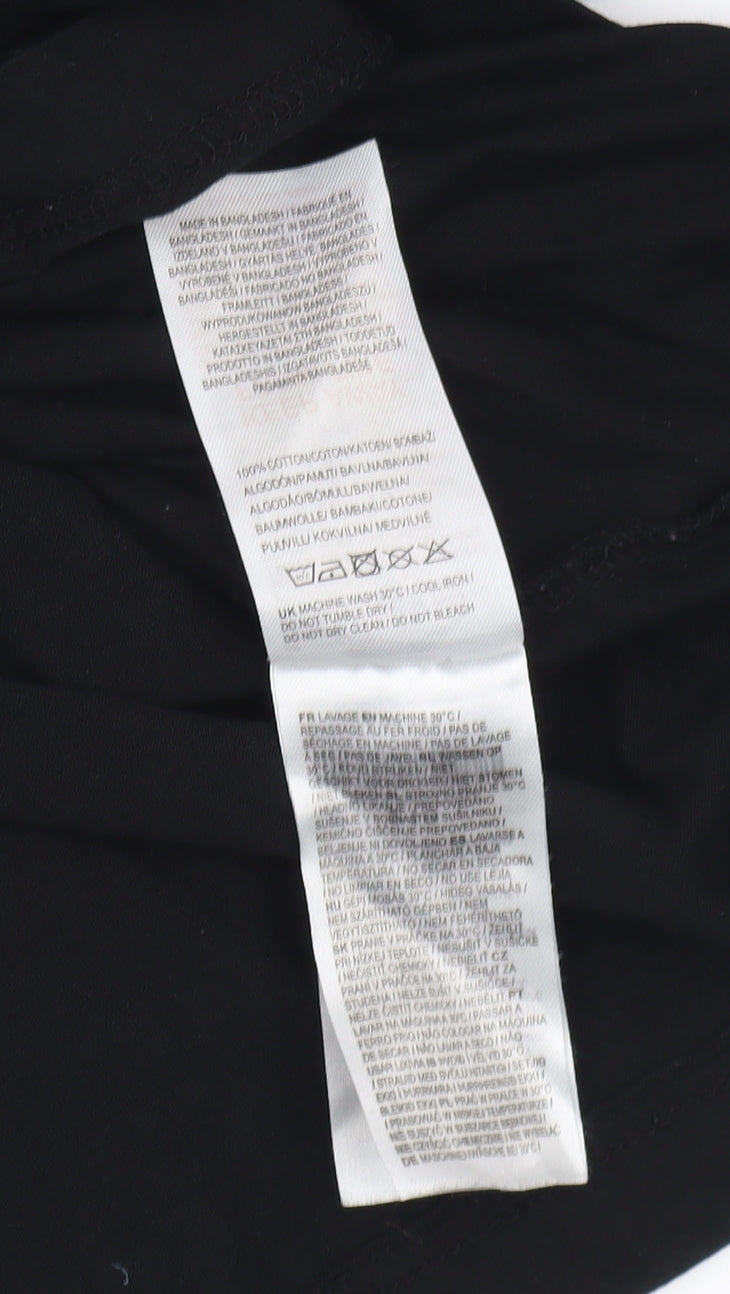 Womens UK Size 10 Slazenger Black Basic T-Shirt