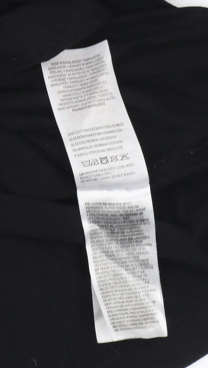 Womens UK Size 10 Slazenger Black Basic T-Shirt