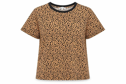 Womens UK Size 12 Warehouse Beige Ringer T-Shirt
