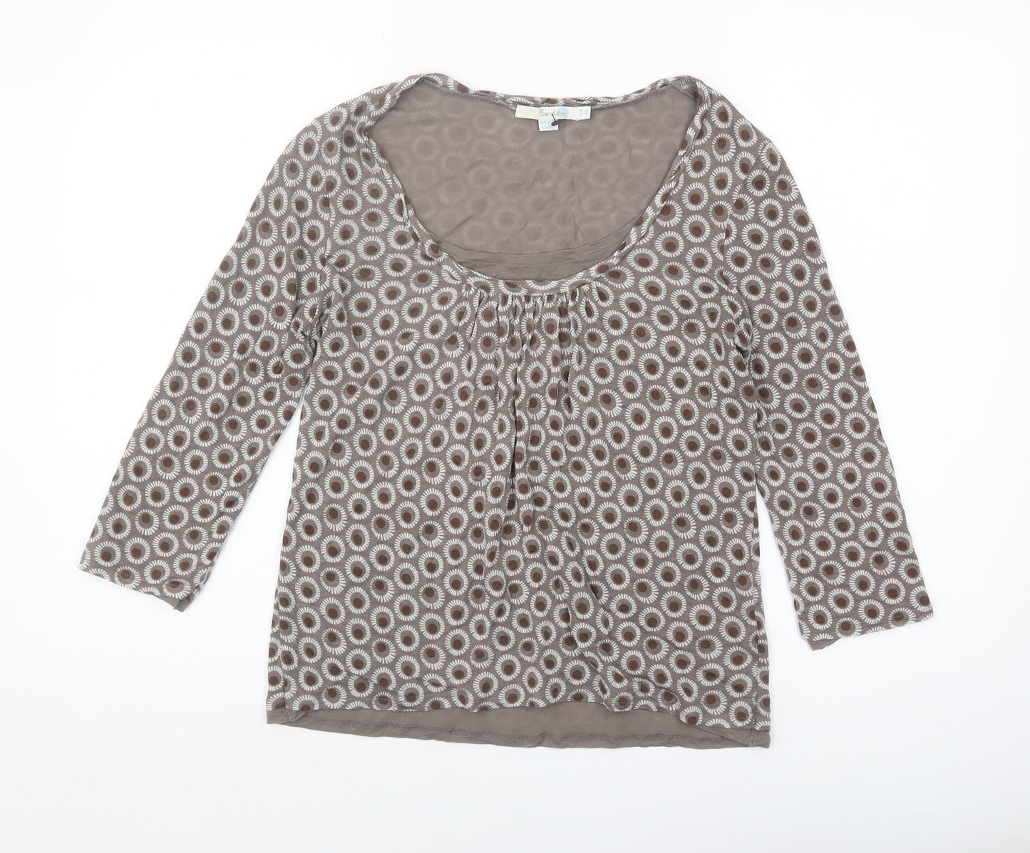 Womens UK Size 8 Boden Brown Basic Blouse