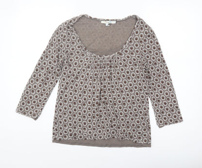 Womens UK Size 8 Boden Brown Basic Blouse