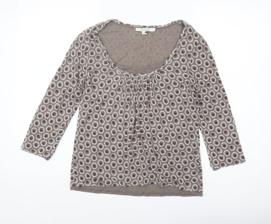 Womens UK Size 8 Boden Brown Basic Blouse