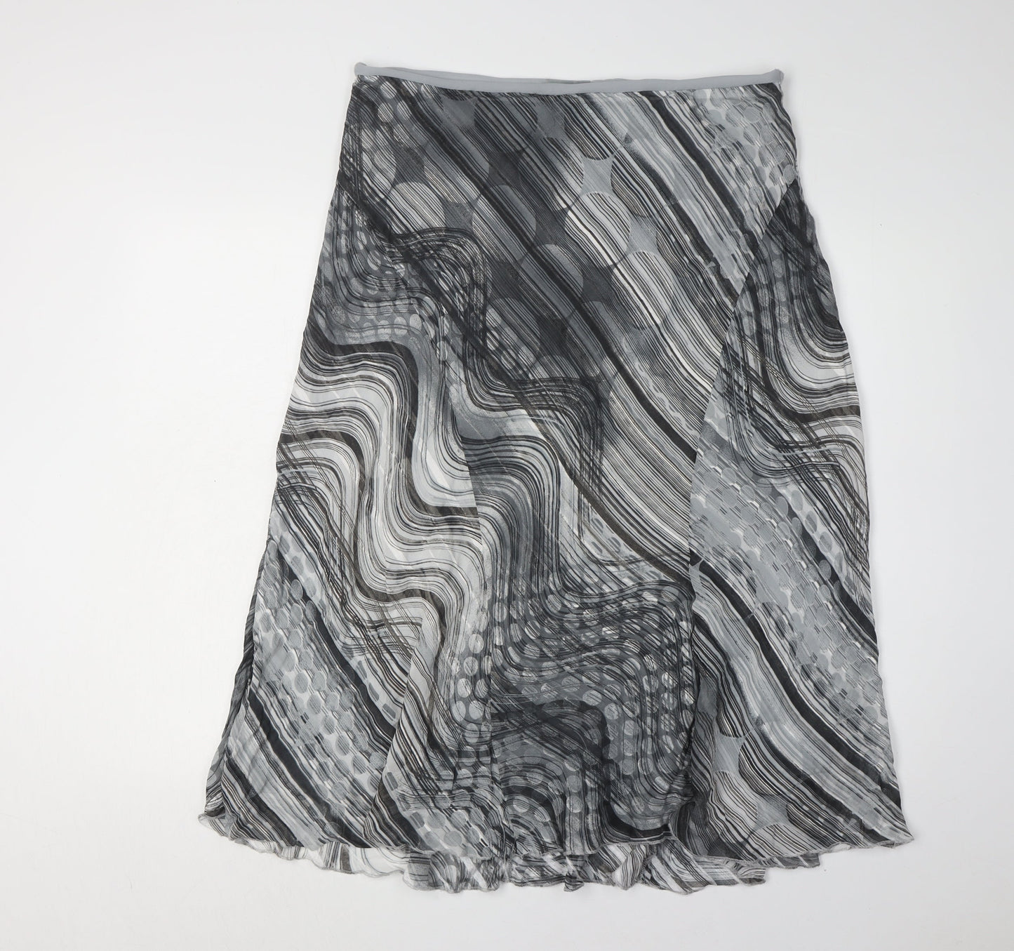 Marks and Spencer Women's Grey Geometric Skirt Size 16