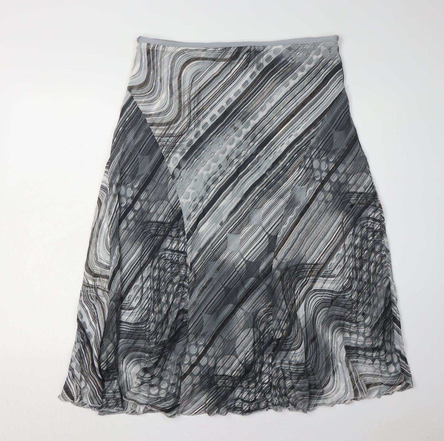 Marks and Spencer Women's Grey Geometric Skirt Size 16