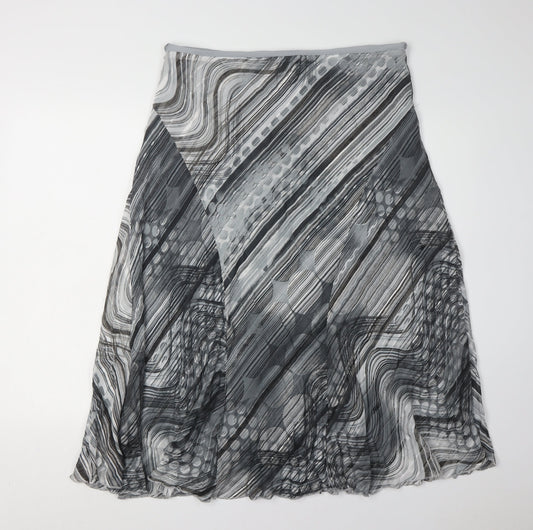Marks and Spencer Women's Grey Geometric Skirt Size 16
