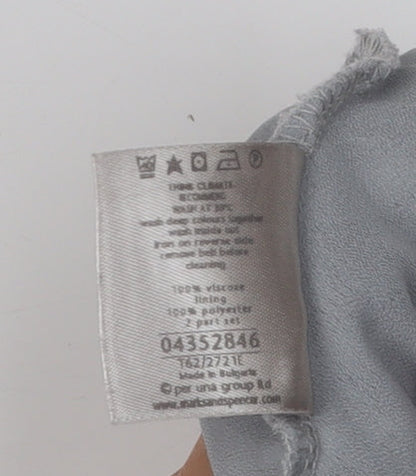 Marks and Spencer Women's Grey Geometric Skirt Size 16